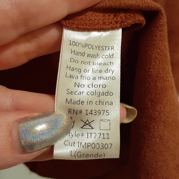 SOLD - Faux suede boutique brand jacket - Picture 5 of 8